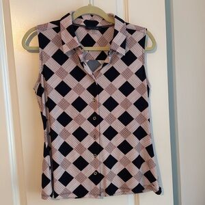 Tommy Hilfiger Knit Sleeveless Button Down Top